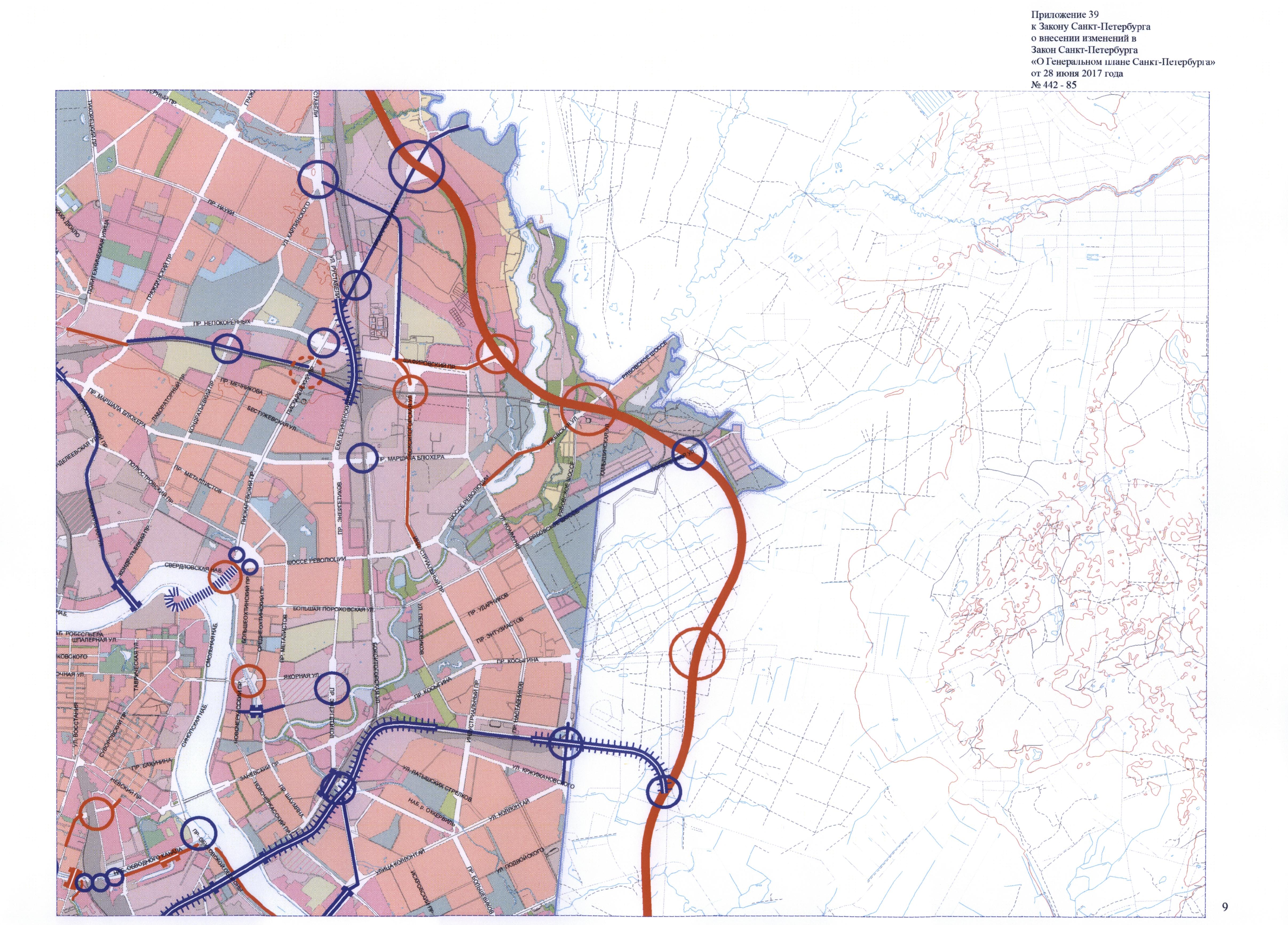 Карта генерального плана санкт петербурга