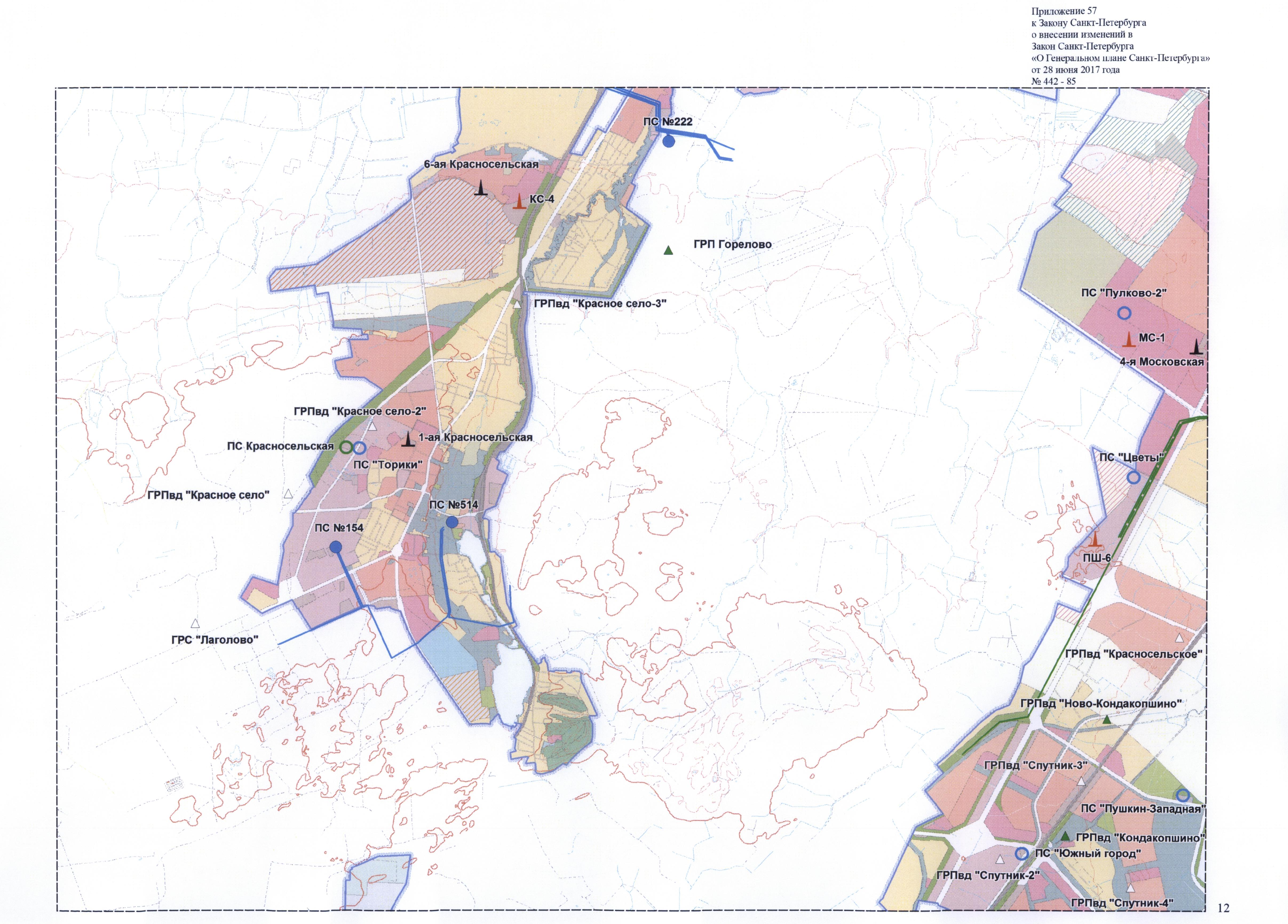 Закон санкт петербурга. Генеральный план Горелово. Новое Горелово генплан. Генплан красное село. Схема водоснабжения красное село СПБ.