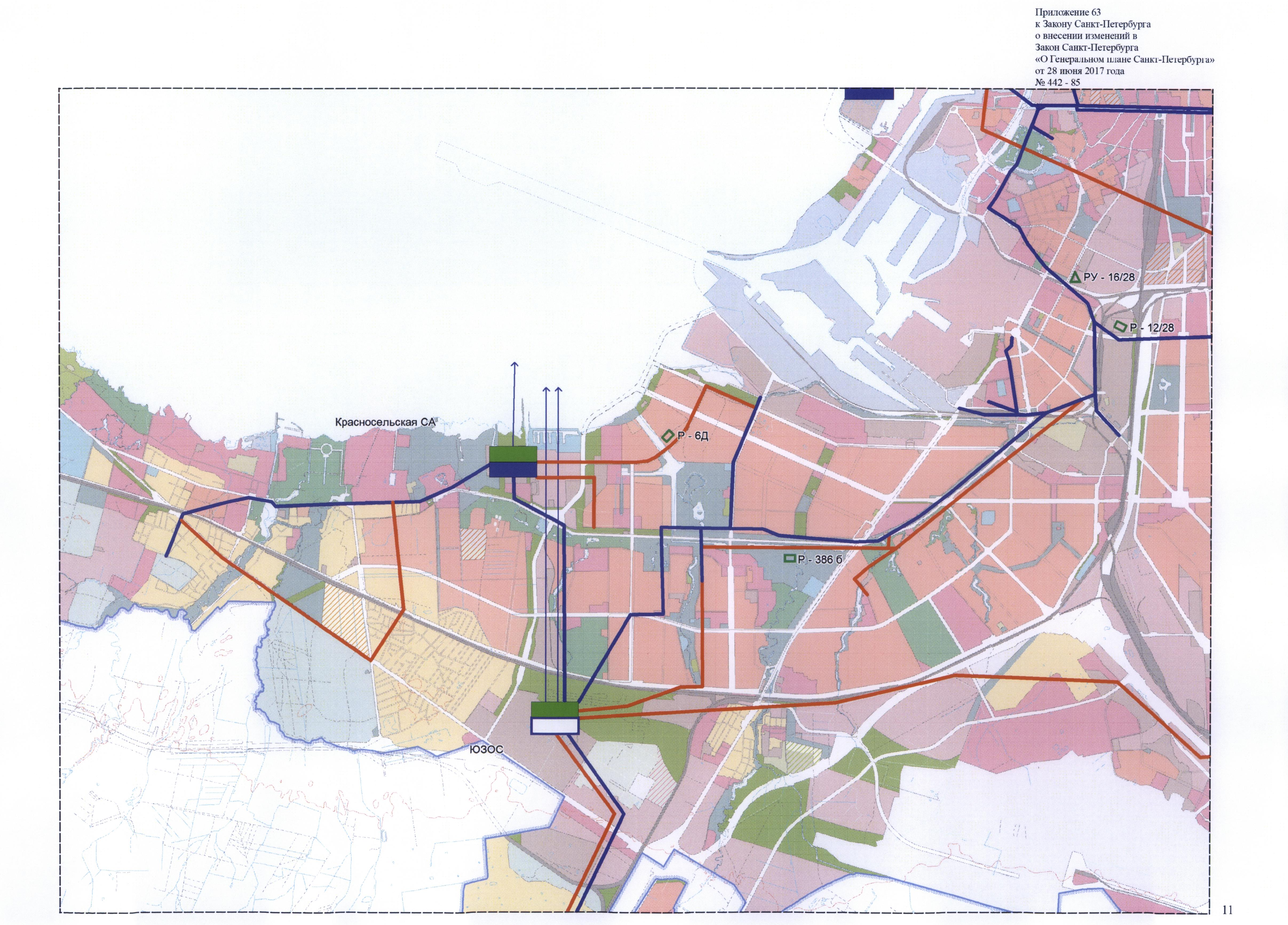Карта генерального плана санкт петербурга