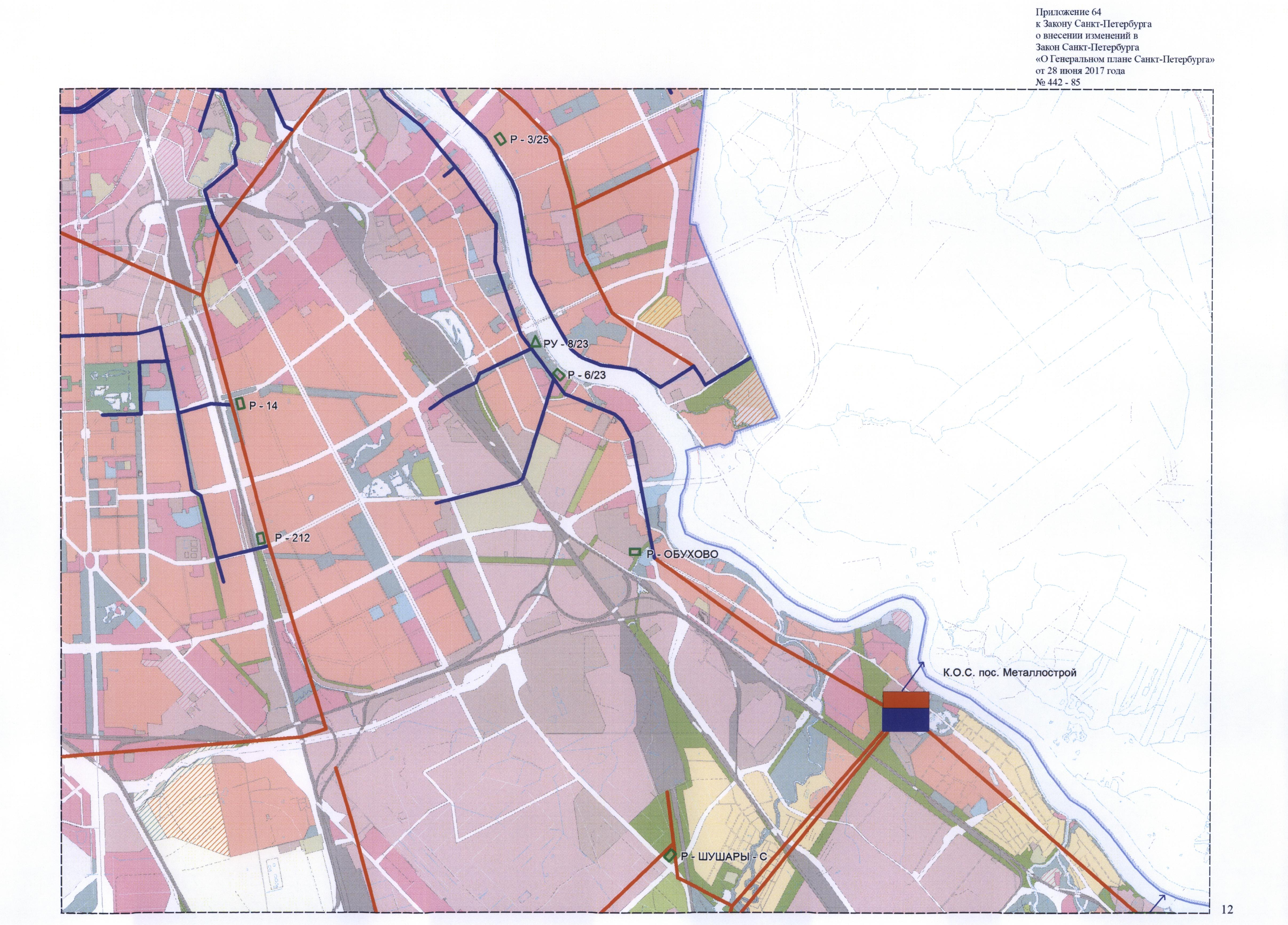 Карта генерального плана санкт петербурга
