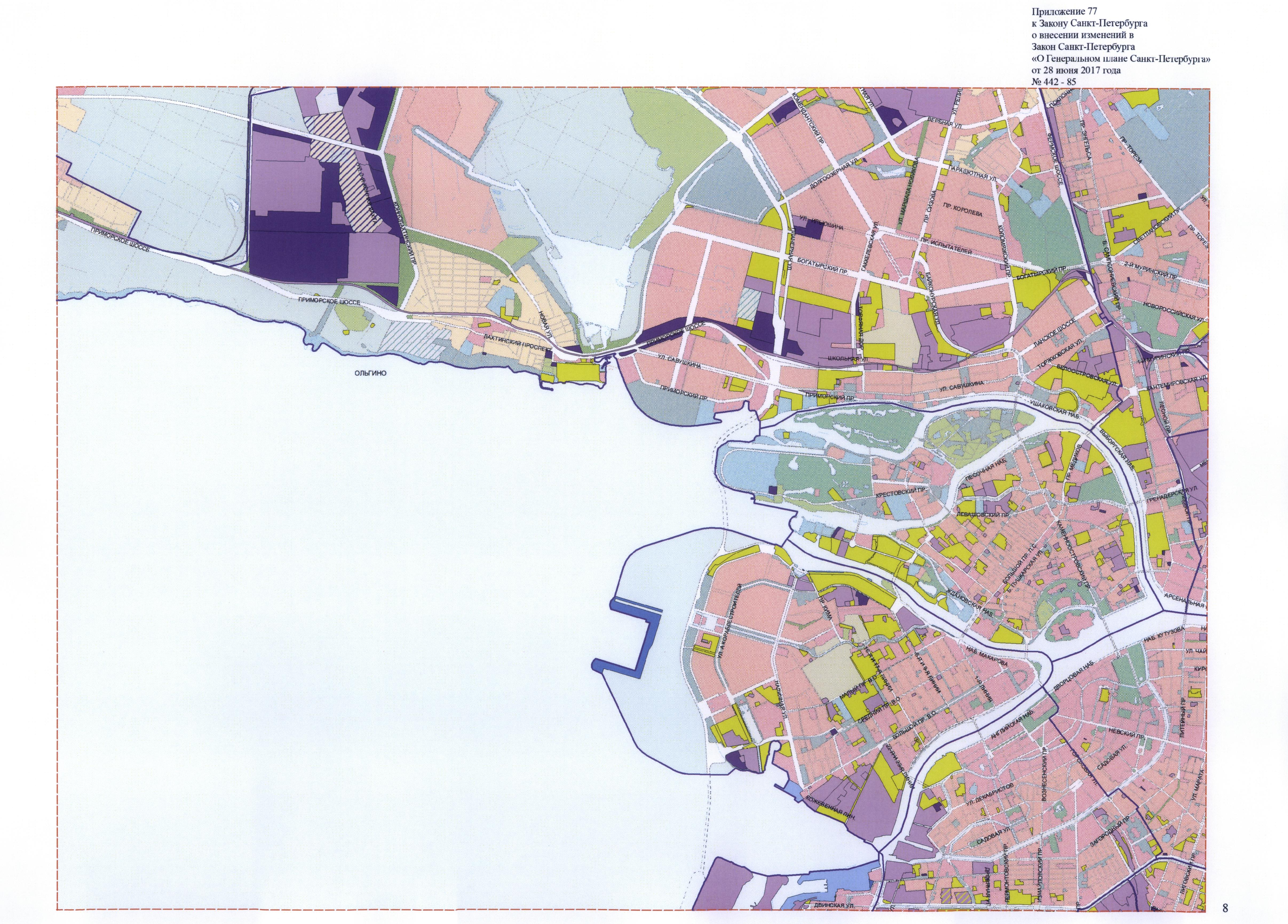 План застройки приморского района санкт петербурга