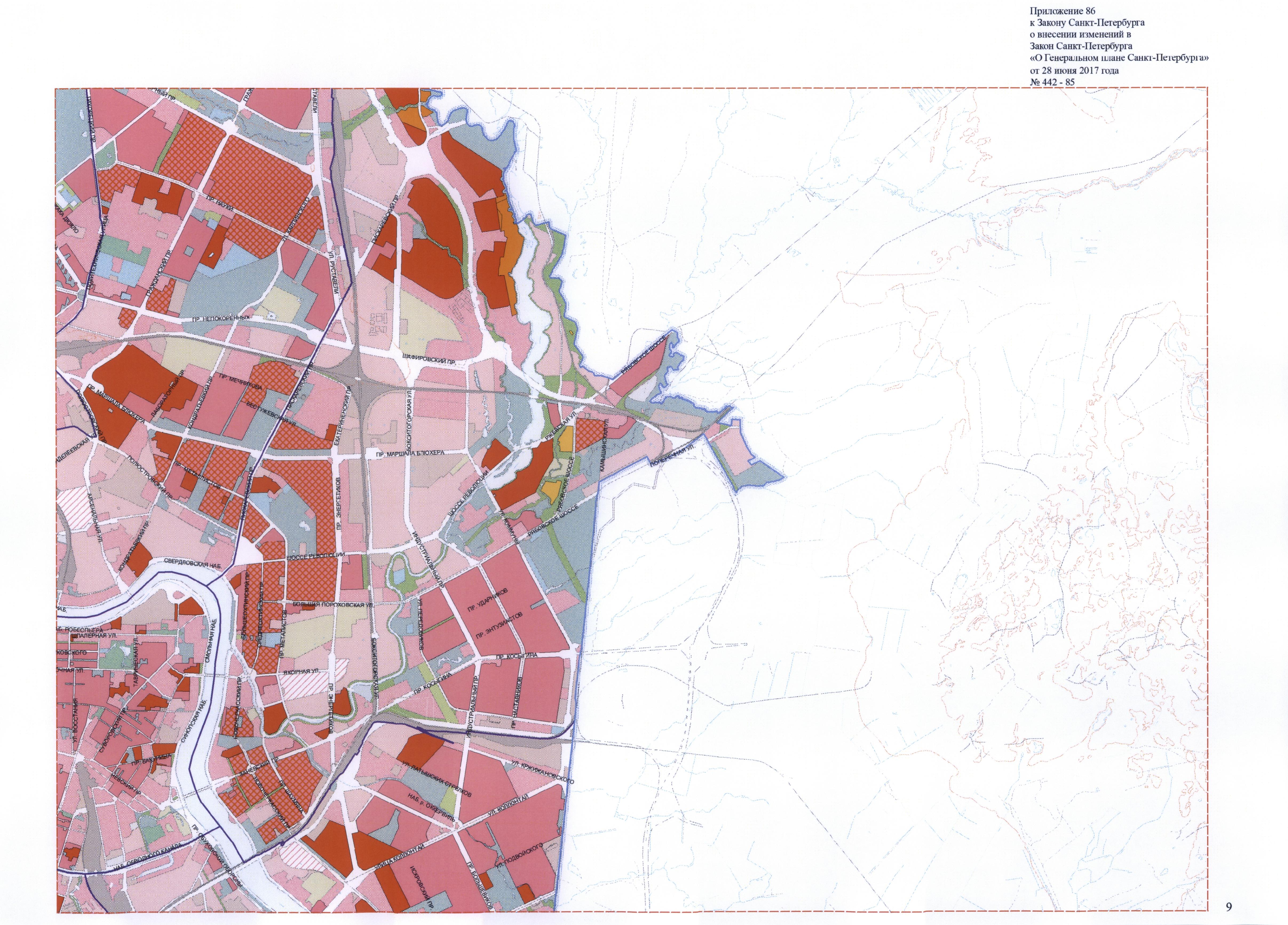 Карта генерального плана санкт петербурга
