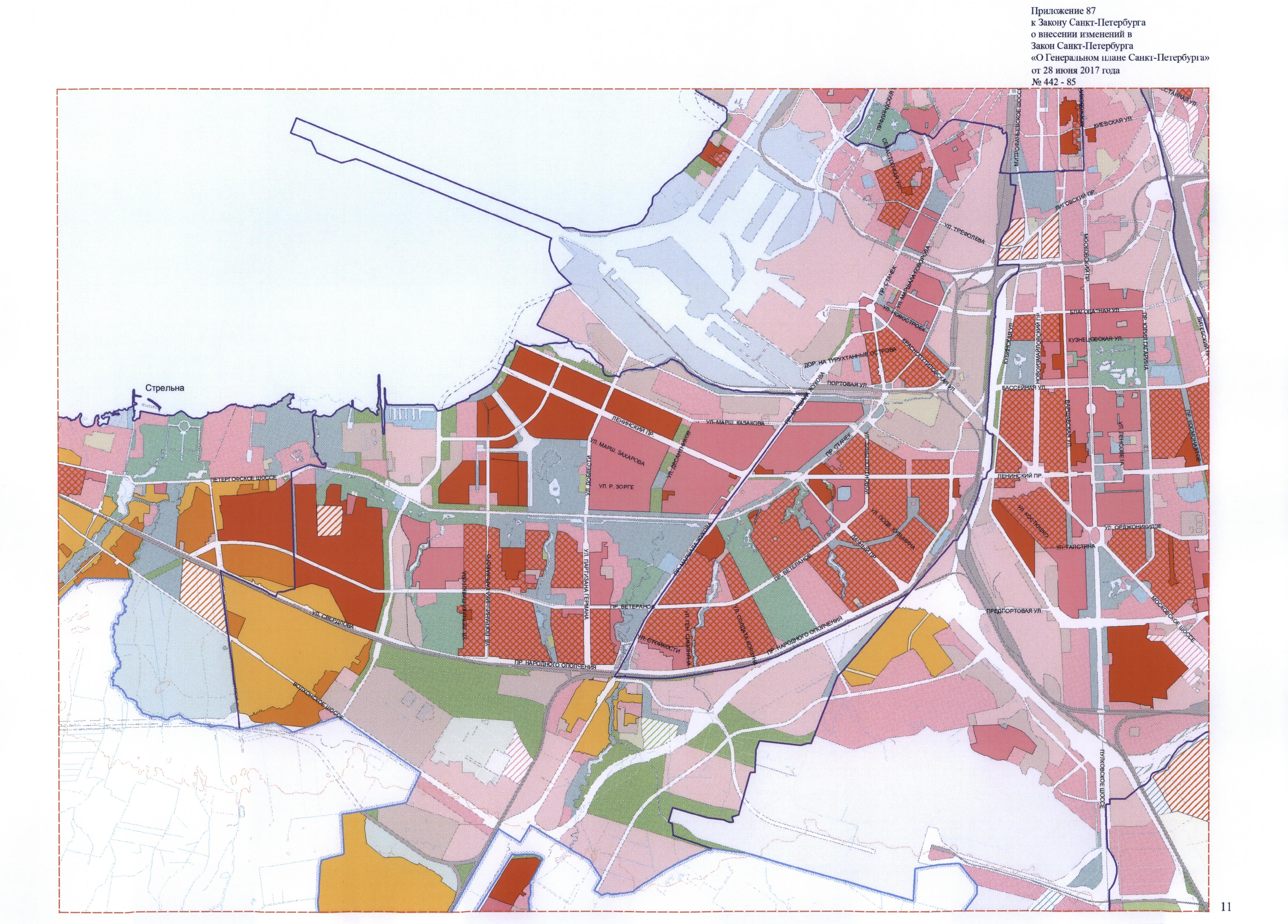 Карта генерального плана санкт петербурга