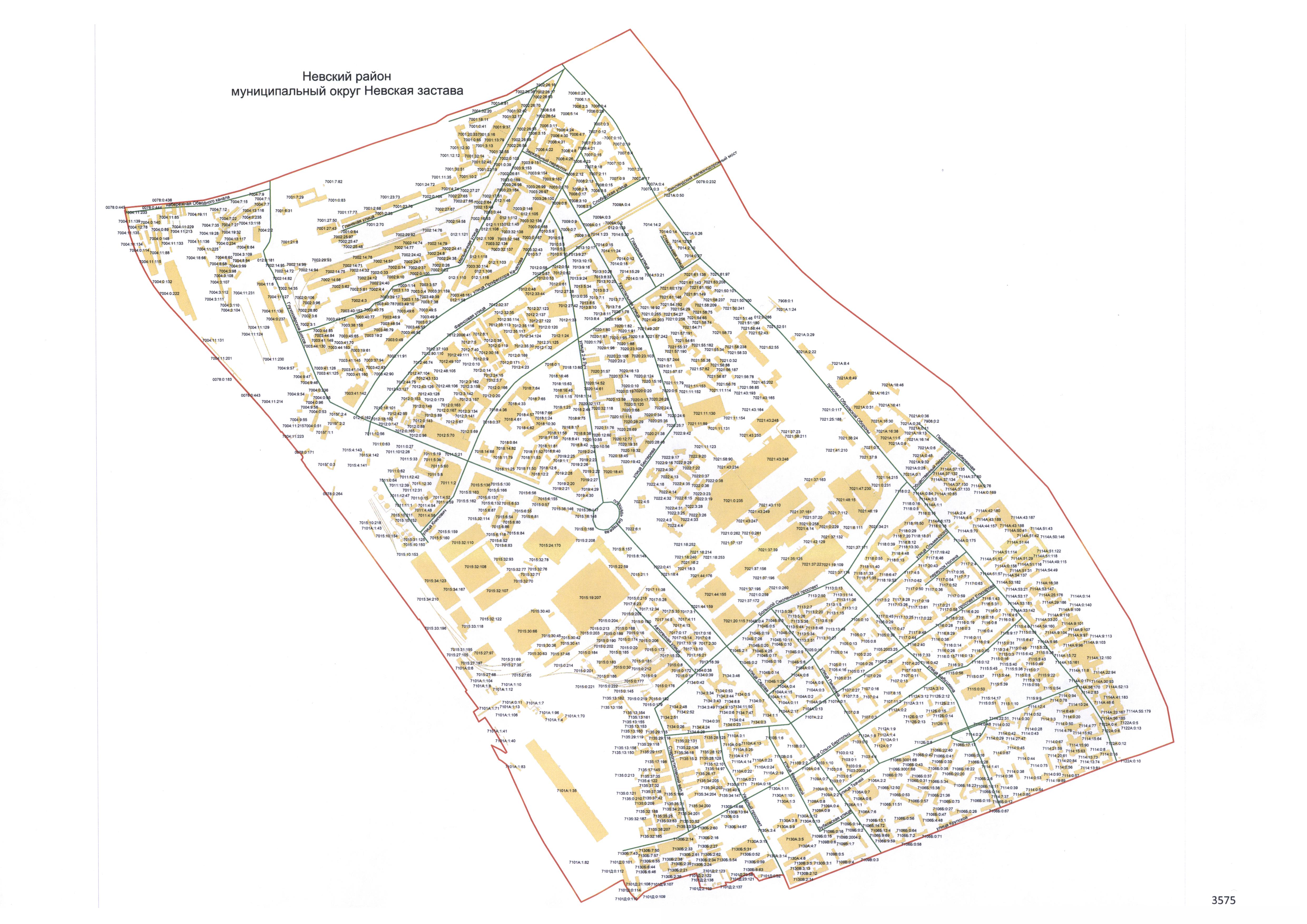 Карта невского района санкт петербурга с улицами и домами подробно