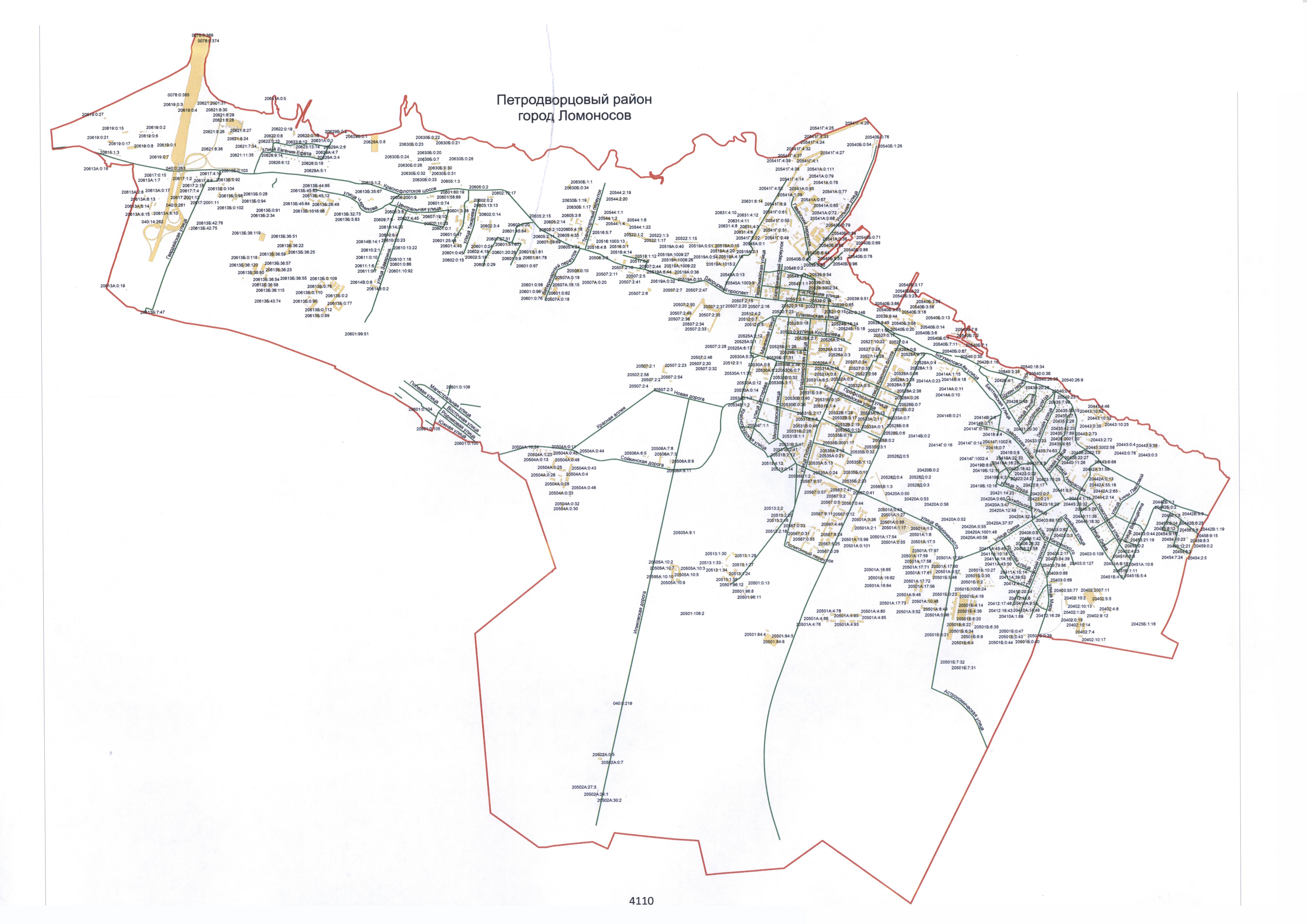 Карта ломоносова с улицами и номерами домов