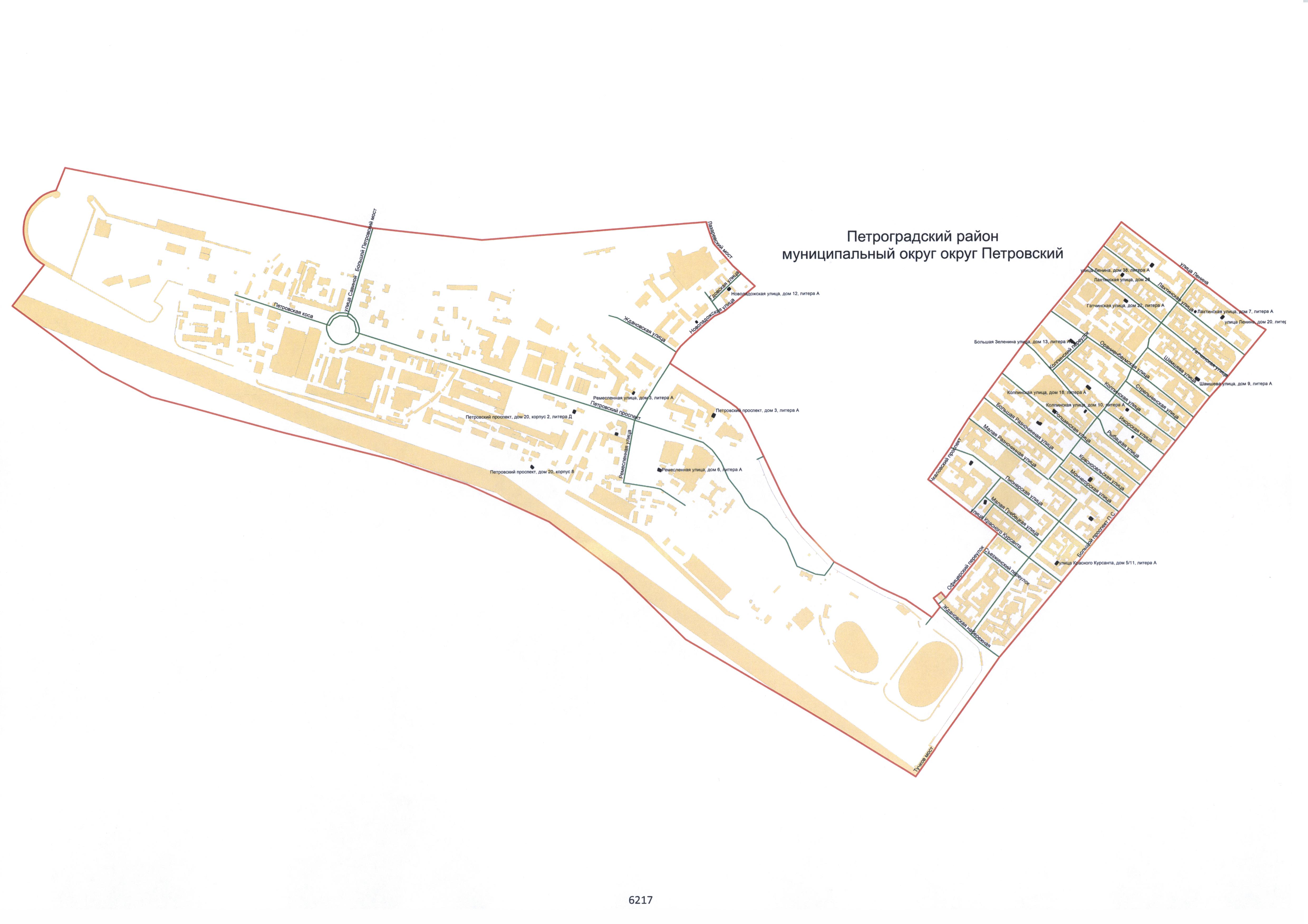Карта муниципальных округов петроградского района