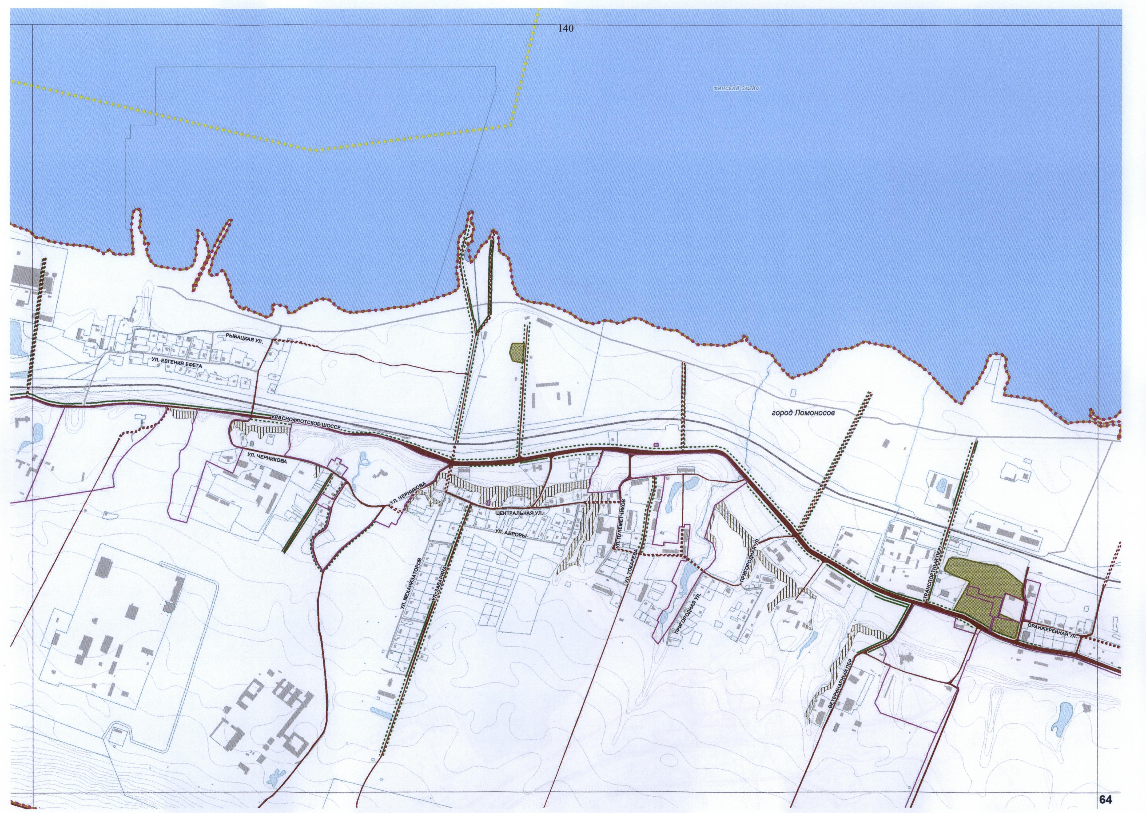 Карта города ломоносов
